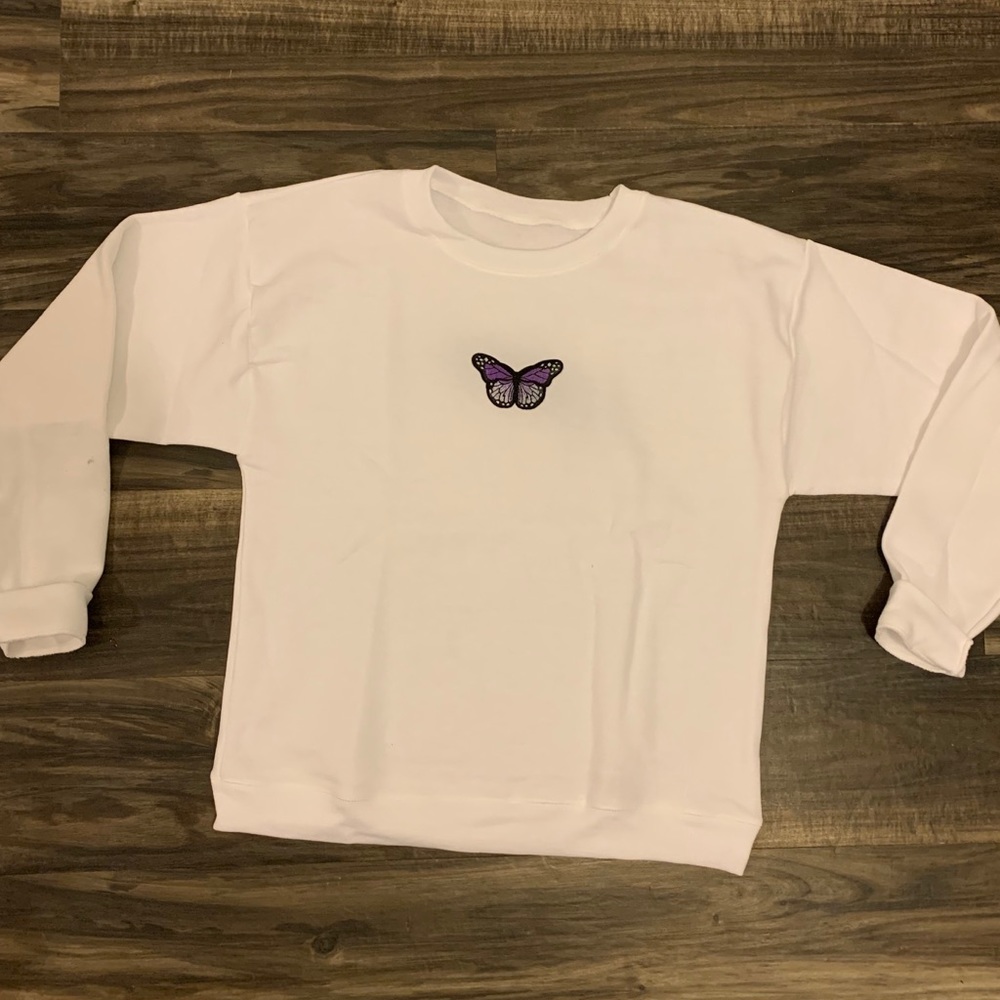 Purple Butterfly crewneck!!